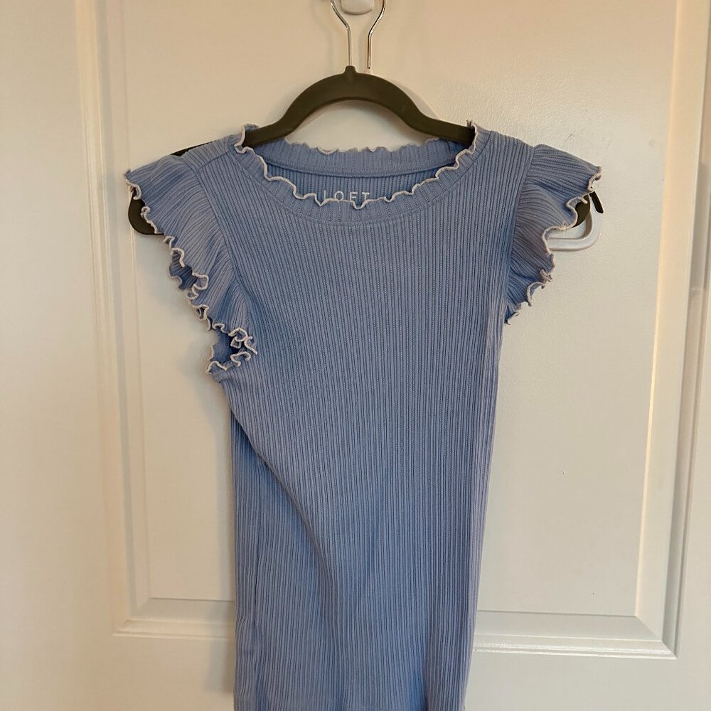 Blue work blouse